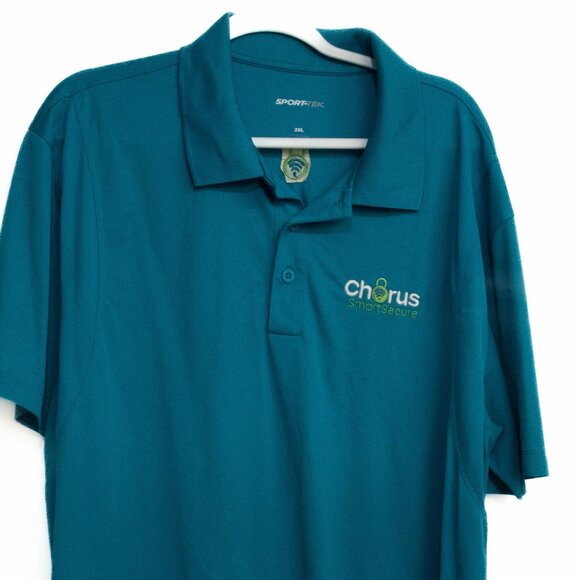Sport-Tek Chorus SmartSecure Teal Polo Shirt 2XL - Picture 4 of 8